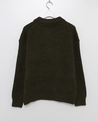 Polo collar boucle knit