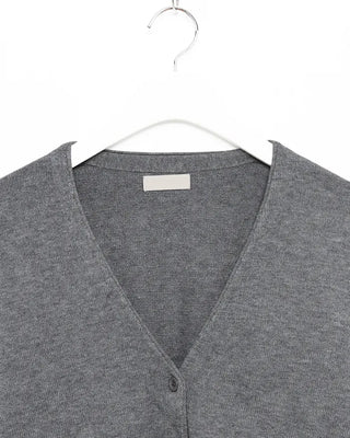 V-neck drop-shoulder rayon cardigan