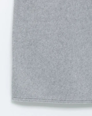 Elastic waist fleece long skirt