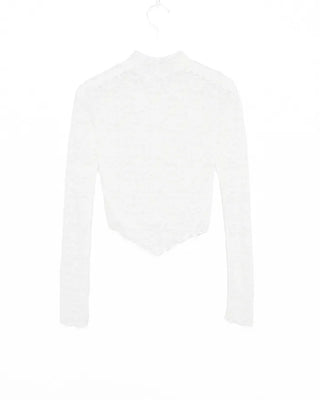 Slim Fit Lace Long Sleeve Shirt