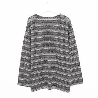 (Unisex) Striped Linen Long T-Shirt