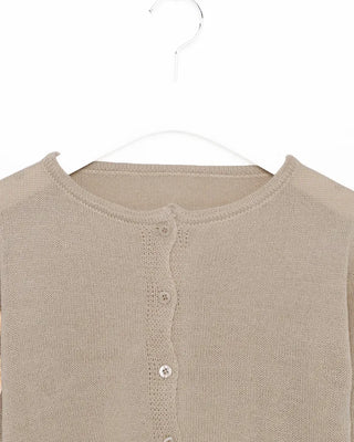 Round neck crop cardigan