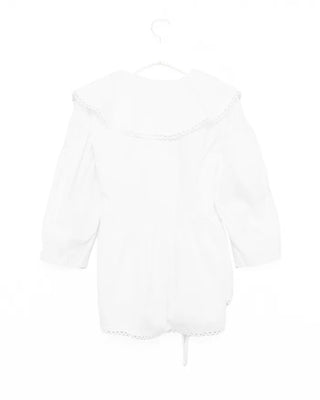 Big collar flared blouse