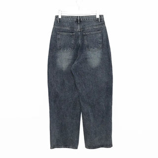 Vintage Wash Wide Denim Pants