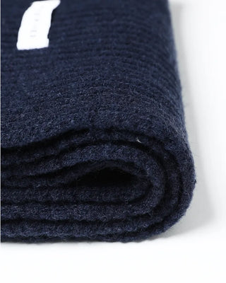 Color-blocked ribbed scarf