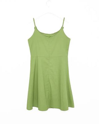 Frill bustier midi dress