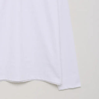 Henley neck long-sleeve T-shirt