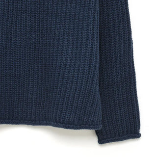 Volume round neck knit sweater
