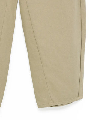 Wide-seam cotton pants
