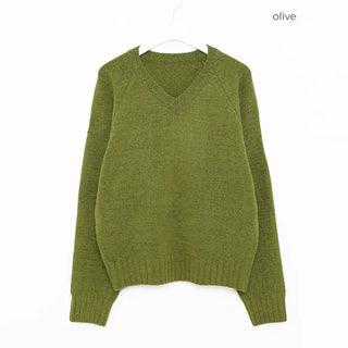 V-neck Bold Rib Sweater