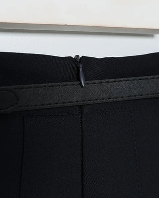 Pleated mini skirt and belt set