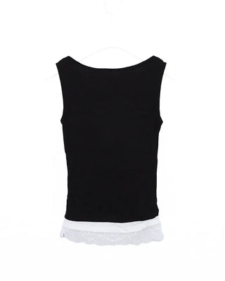 Lace-layered sleeveless