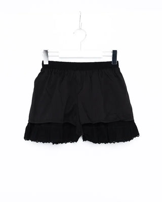 Tiered lace ruffle mini skirt
