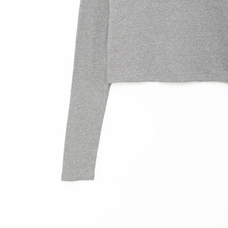 Plain cropped cut and sew top