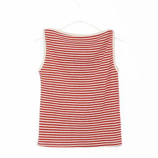 Striped color sleeveless top