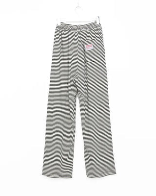 Striped wide-leg pants with elastic waistband