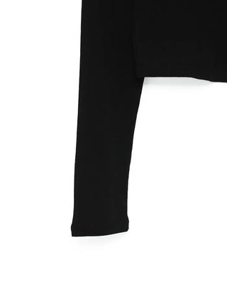 U-neck button-down slim-fit long-sleeve shirt