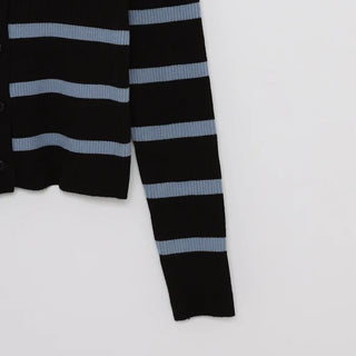 Striped Round Cardigan