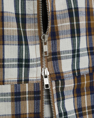 (Unisex) Cotton Check Windbreaker