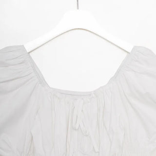 Puff-sleeve mini dress