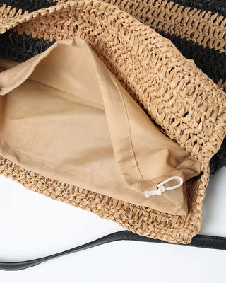 Rattan-colored shoulder bag
