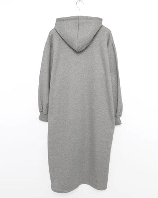 Brushed Hooded Long Dress