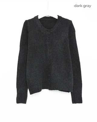 Color Button Knit Cardigan