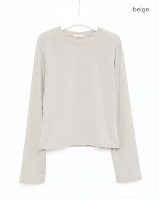 Brushed round neck T-shirt