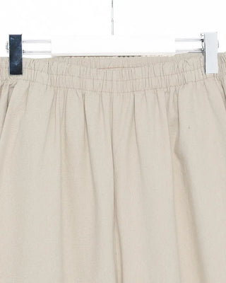 Cotton wide-leg elastic waist pants