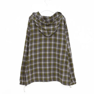 (Unisex) Check Hooded Zip-Up