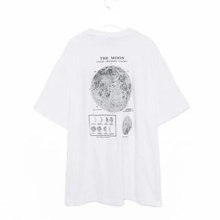 Moon print oversized T-shirt