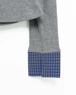 Checked layered gathered cardigan