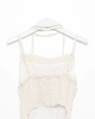 Lace strap detail camisole long dress