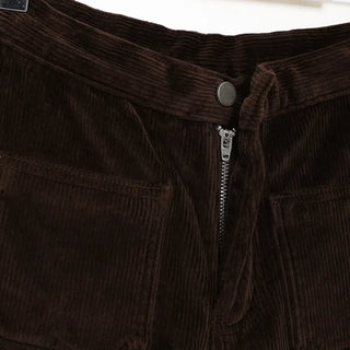 Pocket corduroy wide-leg pants
