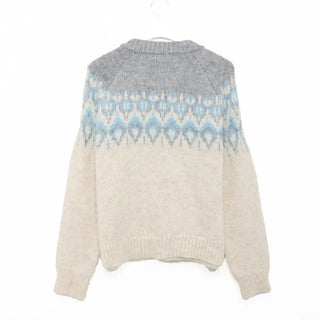 Round neck Nordic cardigan