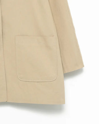 Square pocket single half trench coat