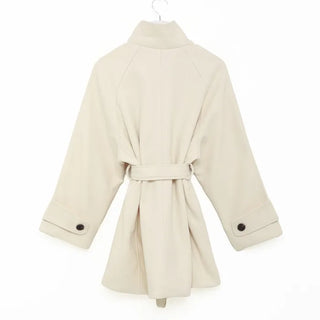 High-neck half coat