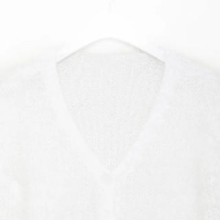 Fur knit cardigan