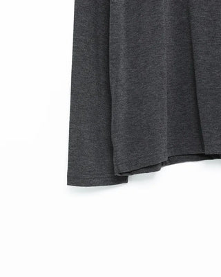 Oversized U-neck long-sleeve T-shirt