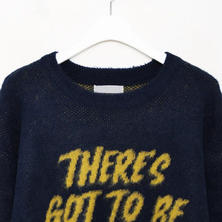 (Unisex) Jacquard Lettering English Knit