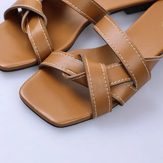 Twist mule sandals