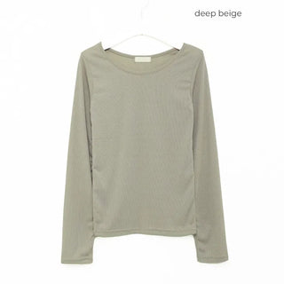 Ribbed long-sleeve T-shirt