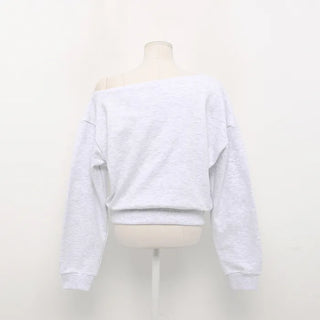 Off-shoulder sweatshirt
