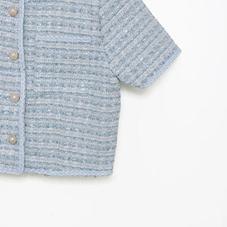 Tweed short-sleeved jacket