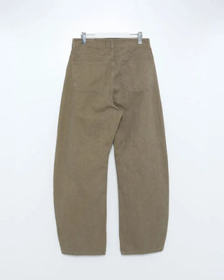 Curved cotton pants