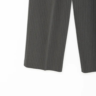 Striped loose-fit slacks