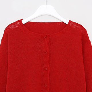Cropped round cardigan