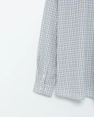 Seersucker check long-sleeved shirt