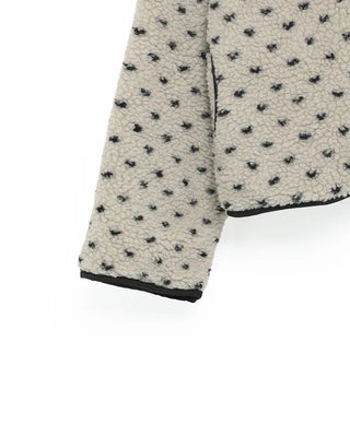 Reversible polka dot parka jacket