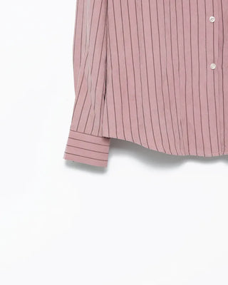 Drop-shoulder double pinstripe shirt